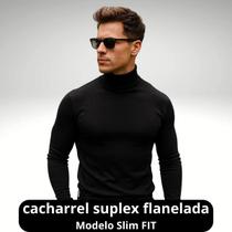 Cacharrel FLANELADA Gola Alta Masculina Blusa Manga Longa Frio