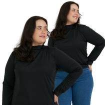 Cacharrel Kit com 2 Blusa Térmicas Femininas Plus Size De Gola Alta 510.K2