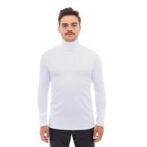 Cacharrel Masculina Camiseta Manga Longa Gola Alta Canelada