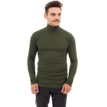 Cacharrel Masculina Camiseta Manga Longa Gola Alta Canelada