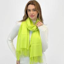 Cachecol Alpelo em Lã Tecido com Franjas