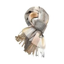 Cachecol Amarelo Grande Com Franjas Em Lã Pura Britânica E Cashmere Quente Para Homens E Mulheres,