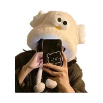 Cachecol Com Capuz Quente De Inverno Para Mulheres, Aquecedor De Pescoço Fluffy Bear 2 Em 1,
