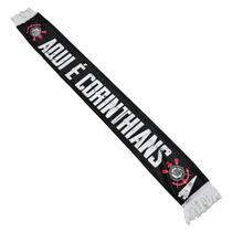 Cachecol Corinthians - Aqui é Corinthians - Adulto Cachecol Corinthians - Aqui é Corinthians - Adulto