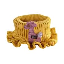 Cachecol De Bebê Tricotado Com Estampa De Girafa Para Meninas, Acessórios De Inverno, Colarinho Para