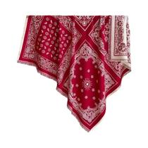 Cachecol De Cashmere Feminino Com Design Floral, Xale Quente E Macio Para O Inverno