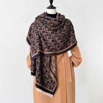 Cachecol De Cashmere Jacquard Quente Para O Inverno Feminino, Xale Grosso De Lã Pashmina