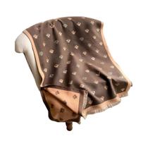 Cachecol De Cashmere Macio E Quente Com Jacquard De Abelhas, Pashmina Com Franjas, Cobertor À Prova Cachecol De Cashmere Macio E Quente Com Jacquard De Abelhas, Pashmina Com Franjas, Cobertor À Prova