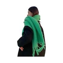 Cachecol De Caxemira De Inverno Feminino Com Franjas Longas, Quente, De Cor Sólida, Para Meninas