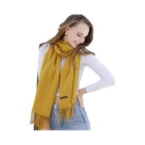 Cachecol De Caxemira De Inverno Feminino Marca De Luxo Com Franjas Xale Sólido Pashmina Wrap Foulard