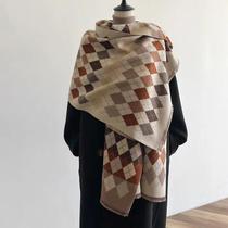 Cachecol De Caxemira Floral Feminino 2024 Moda Luxo Designer Inverno Grosso Quente Xale Pashmina