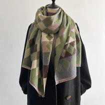 Cachecol De Caxemira Floral Feminino 2024 Moda Luxuosa Designer Inverno Grosso Quente Xale Pashmina