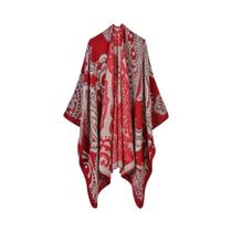 Cachecol De Inverno Chunky De Imitação De Cashmere Para Mulheres, Estilo Fashion, Quente E Com