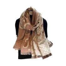Cachecol De Inverno De Luxo Quente De Imitação De Caxemira Dupla Face Feminino