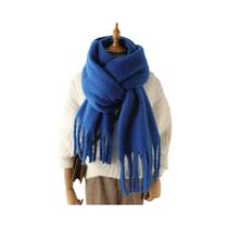 Cachecol De Inverno Em Cashmere Para Homens E Mulheres, Quente, Sólido, Cobertor Pashmina, Xale
