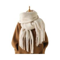Cachecol De Inverno Em Cashmere Para Mulheres, Quente E Macio, Pashmina, Cobertor Longo Com Grande