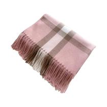 Cachecol De Inverno Em Estampa Xadrez Para Mulheres E Homens, Tipo Cashmere, Grosso E Quente, Xale