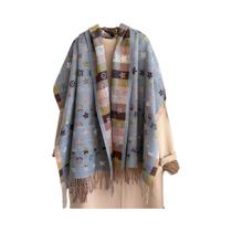 Cachecol De Inverno Feminino Em Cashmere Pashmina, Estilo Nacional, Cobertor Grosso