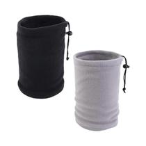 Cachecol De Inverno Infantil Em Fleece Polar Com Cordão Ajustável, Capuz Quente, Máscara Facial Para