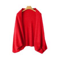 Cachecol De Lã 100% Macio E Quente Para Mulheres, Cardigã De Tricô, Pashmina De Uso Duplo Para Ombro