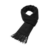 Cachecol De Lã Cashmere Macio E Quente Para Mulheres E Homens, Xale Longo Com Franjas, Cor Sólida,