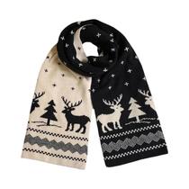 Cachecol De Lã De Veado Dupla Face Unissex Quente De Inverno, Xale Versátil Da Moda, Presente De