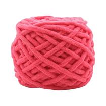 Cachecol De Lã Grossa Multicolorido Tricotado Com Efeito De Tira De Gelo E Crochê De Corrente Única