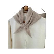 Cachecol De Lã Triangular Listrado Macio E Quente Para Mulheres, Marca De Moda, Bandana