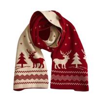 Cachecol De Lã Tricotado Dupla Face Unissex Para O Inverno, Estilo Versátil, Presente De Natal Para