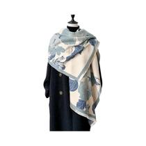 Cachecol De Luxo Em Cashmere Jacquard Para Mulheres, Xale Grosso De Inverno, Pashmina De Alta