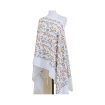 Cachecol De Luxo Feminino Com Bordado Imitando Cashmere, Espesso E Quente Para O Inverno