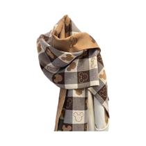Cachecol De Luxo Feminino De Inverno Em Cashmere Com Franjas Longas Pashmina Quente Estampada Xale