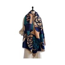 Cachecol De Luxo Feminino De Inverno Em Caxemira Jacquard, Xale Grosso De Lã Pashmina Com Estampa De