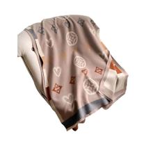 Cachecol De Luxo Feminino Em Caxemira Pashmina, Manta Quente De Inverno, Cobertor Grosso, Foulard,