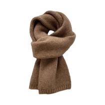 Cachecol De Tricô Feminino Grosso E Quente Em Cor Sólida, Protetor Térmico Para O Pescoço Em Climas