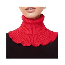 Cachecol De Tricô Preto E Branco Para Mulheres, Macio, Grosso, Quente E Elegante Com Design De Borda