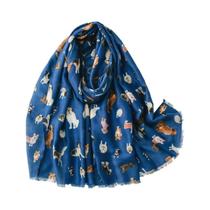 Cachecol de Viscose com Padrão de Dachshund - Xale Longo e Respirável (180x85cm) Cachecol de Viscose com Padrão de Dachshund - Xale Longo e Respirável (180x85cm)