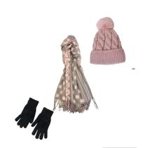 Cachecol echarp inspirações kit com luva e touca feminino masculino