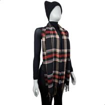 Cachecol Echarpe Manta Xale Lenço Inverno 170cm Xadrez Unissex