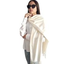 Cachecol Echarpe Pashmina Lenço Com Franja 190x70 cm Toque Macio Para O Frio Outono Inverno Feminino Masculino