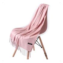 Cachecol Echarpe Pashmina Lenço Xale Manta Lisa Moda Rosa