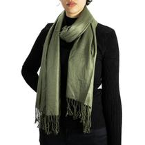 Cachecol Echarpe Pashmina Xale Lenço Longo Leve Verde Claro