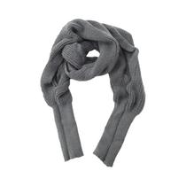 Cachecol Elegante De Tricô Macio E Quente Em Cor Sólida Com Mangas Longas E Elástico Para Outono