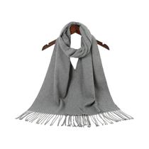 Cachecol Feminino De Cashmere Grosso Com Franjas, Cor Sólida, Logotipo Personalizado, Xale De Moda