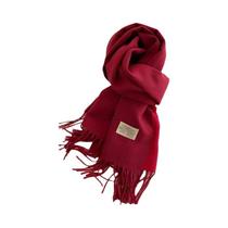 Cachecol Feminino De Caxemira Quente Para Inverno, Estilo Coreano, Tricotado, Cor Sólida, Dupla