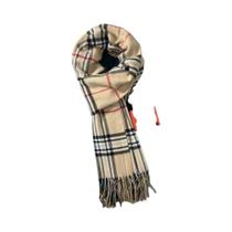 Cachecol Feminino De Caxemira Quente Xadrez Pashmina Luxuoso Design De Inverno