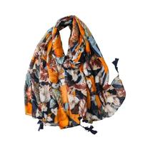 Cachecol Feminino De Inverno Com Estampa De Abacaxi, Xale De Praia, Pashmina Com Borlas Florais,