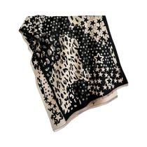 Cachecol Feminino De Inverno Em Caxemira Com Estampa De Estrelas, Manta Quente Grossa E Envolvente