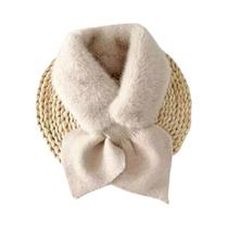 Cachecol Feminino De Inverno Em Tricô Macio Com Alças Cruzadas Versátil Para Meninas