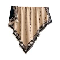Cachecol Feminino De Inverno Quente Em Cashmere Com Estampa Pied-de-Poule, Xale Pashmina, Lenço Cachecol Feminino De Inverno Quente Em Cashmere Com Estampa Pied-de-Poule, Xale Pashmina, Lenço